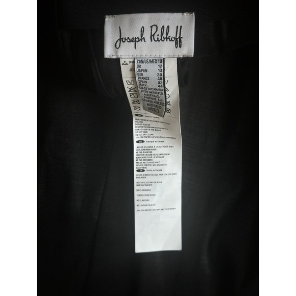 Joseph Ribkoff Black Taffeta Asymmetrical High Low Skirt Women’s Size 10 NWOT - Picture 5 of 6